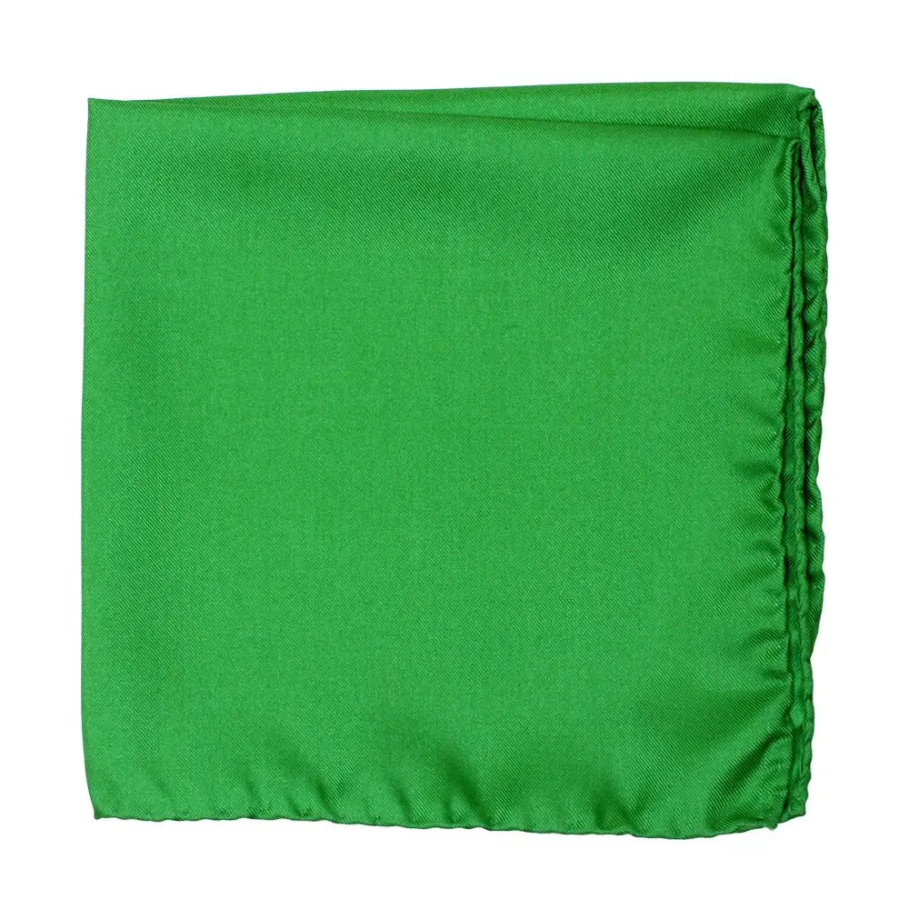 Emerald Green Silk Pocket Square  Robert Old   