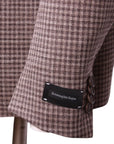 Brown & Cream Check Wool Blend Jacket  Ermenegildo Zegna   