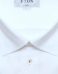 White Slim Fit Textured Weave Shirt  Eton   