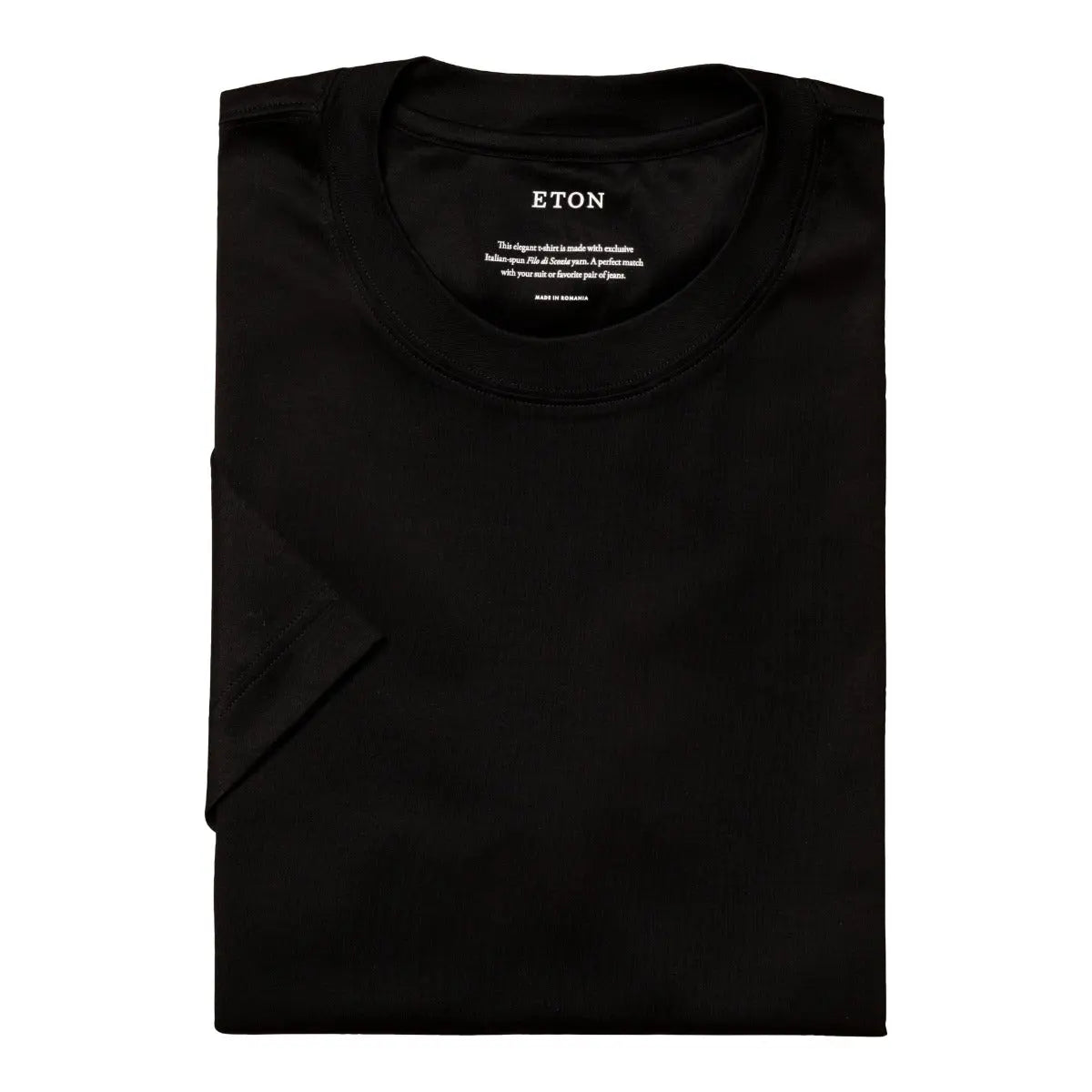 Black Filo di Scozia Slim Fit T-shirt  Eton   