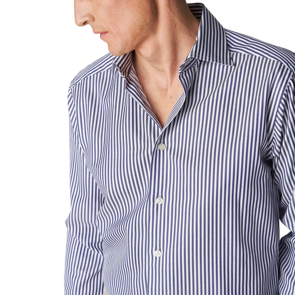 Dark Blue Bengal Stripe Contemporary Fit Shirt  Eton   