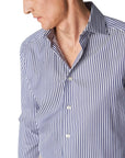 Dark Blue Bengal Stripe Contemporary Fit Shirt  Eton   