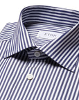 Dark Blue Bengal Stripe Contemporary Fit Shirt  Eton   