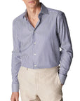 Dark Blue Bengal Stripe Contemporary Fit Shirt  Eton   