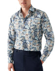 Floral Print Signature Twill Contemporary Fit Shirt  Eton   