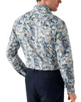 Floral Print Signature Twill Contemporary Fit Shirt  Eton   