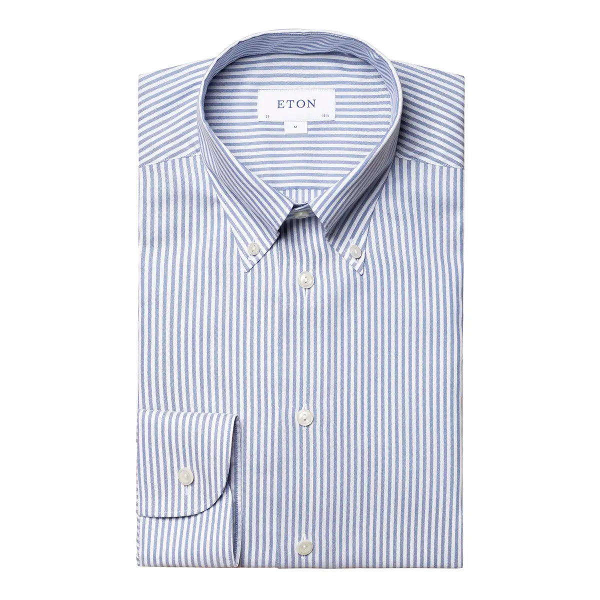 Light Blue Bengal Stripe Oxford Slim Fit Shirt  Eton   