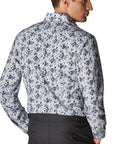 Light Blue Floral Print Slim Fit Shirt  Eton   