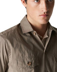 Light Brown Wind Technical Overshirt  Eton   