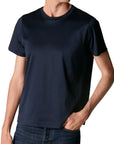 Navy Blue Filo di Scozia T-shirt  Eton   