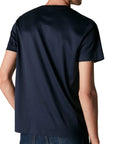 Navy Blue Filo di Scozia T-shirt  Eton   