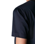 Navy Blue Filo di Scozia T-shirt  Eton   