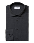 Navy Mélange Four-Way Stretch Slim Fit Shirt  Eton   