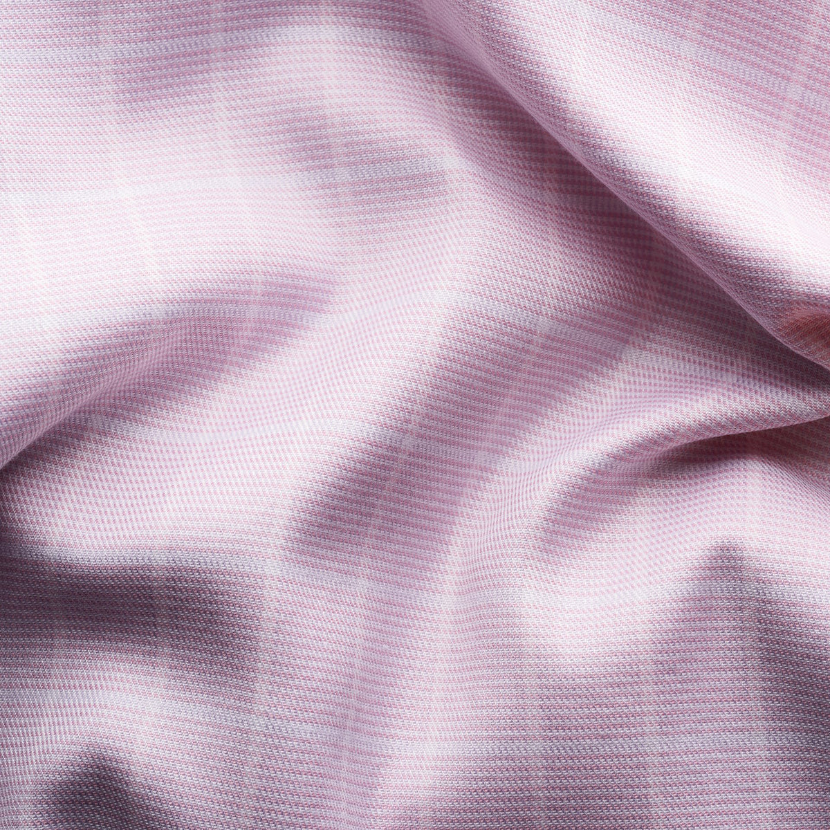 Pink Checked Signature Twill Slim Fit Shirt Long Sleeve Eton   