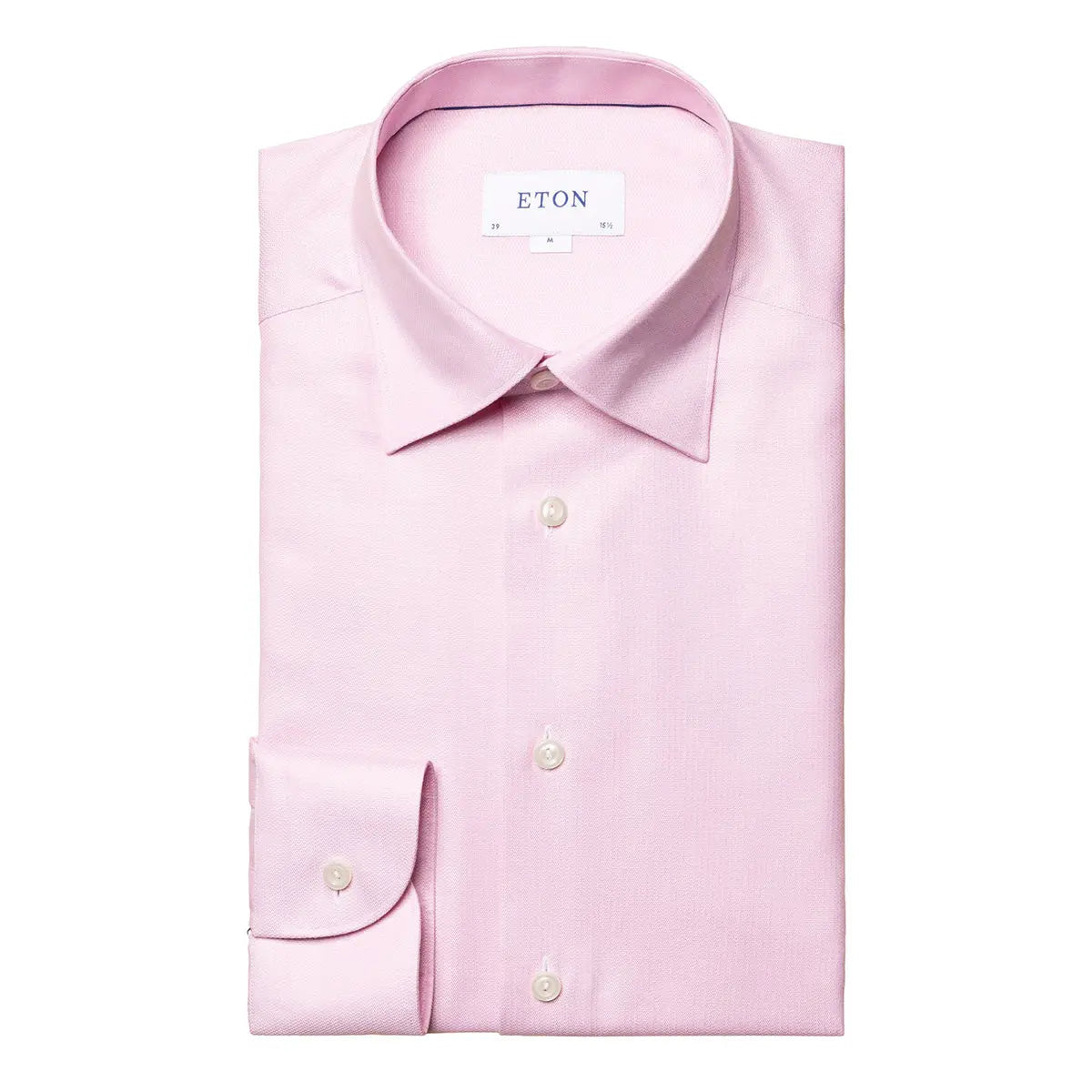 Pink Cotton-Lyocell Stretch Slim Fit Shirt  Eton   