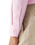 Pink Cotton-Lyocell Stretch Slim Fit Shirt  Eton   