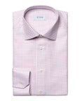 Pink Houndstooth King Twill Contemporary Fit Shirt  Eton   