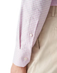 Pink Houndstooth King Twill Contemporary Fit Shirt  Eton   