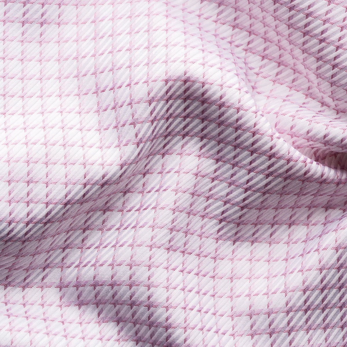 Pink Houndstooth King Twill Contemporary Fit Shirt  Eton   