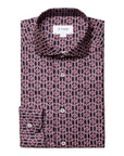 Red & Navy Chain-link Contemporary Fit Shirt  Eton   