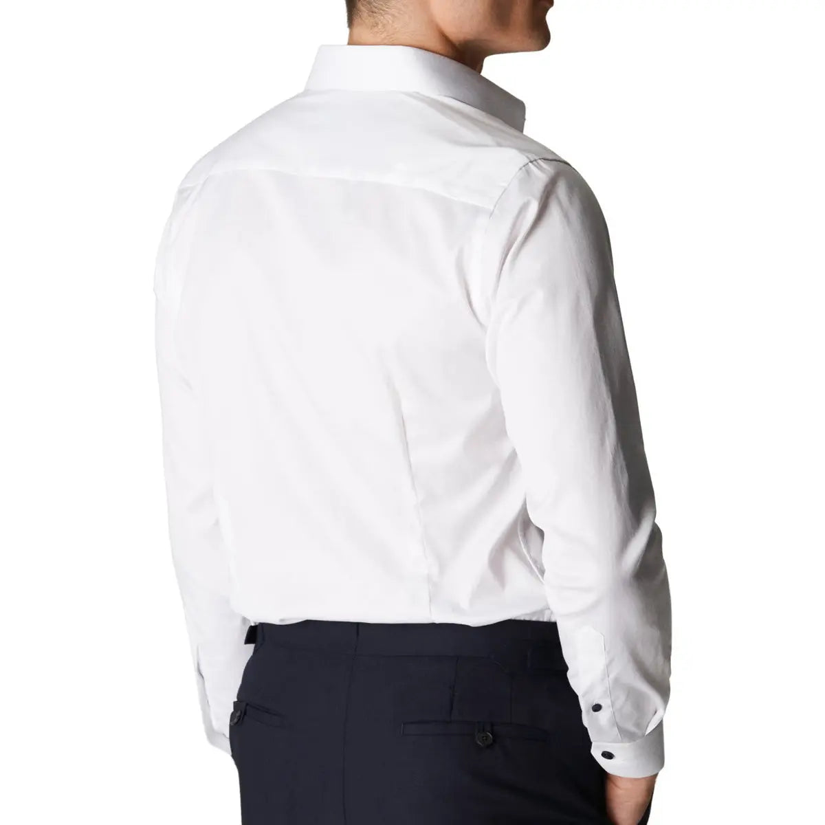 White & Paisley Trim Signature Twill Slim Fit Shirt  Eton   