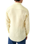 Yellow Italian Linen Slim Fit Shirt  Eton   