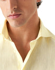 Yellow Italian Linen Slim Fit Shirt  Eton   