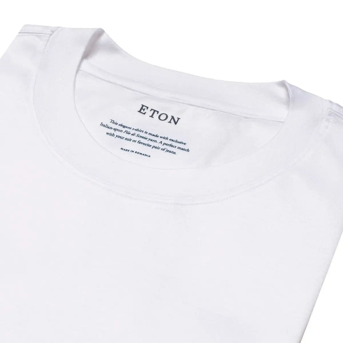 White Filo di Scozia T-shirt  Eton   