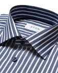 Blue Striped Piqué Contemporary Fit Shirt  Eton   