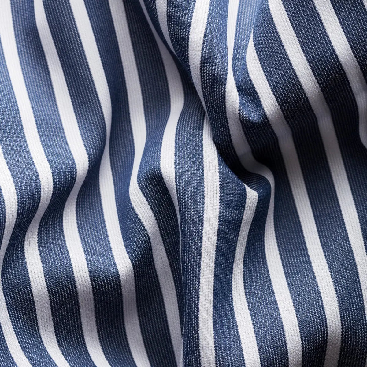 Blue Striped Piqué Contemporary Fit Shirt  Eton   
