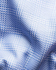 Mid Blue Checked King Twill Contemporary Fit Shirt  Eton   