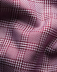 Burgundy Checked King Twill Contemporary Fit Shirt  Eton   