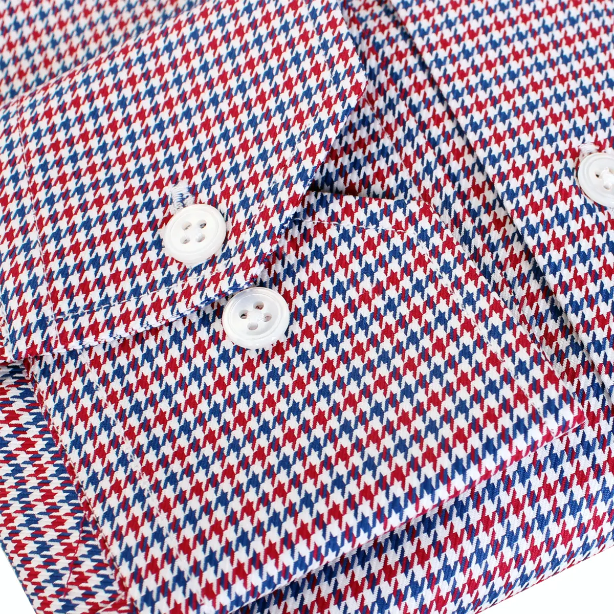 Houndstooth Pure Cotton Long Sleeve Shirt  Robert Old   