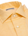 Orange Cotton & Linen Long Sleeve Shirt  Robert Old   