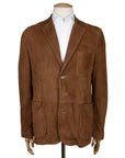 Chestnut Suede Unstructured Blazer  Robert Old   