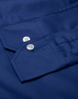 Blue Cotton Twill Long Sleeve Shirt  Robert Old   