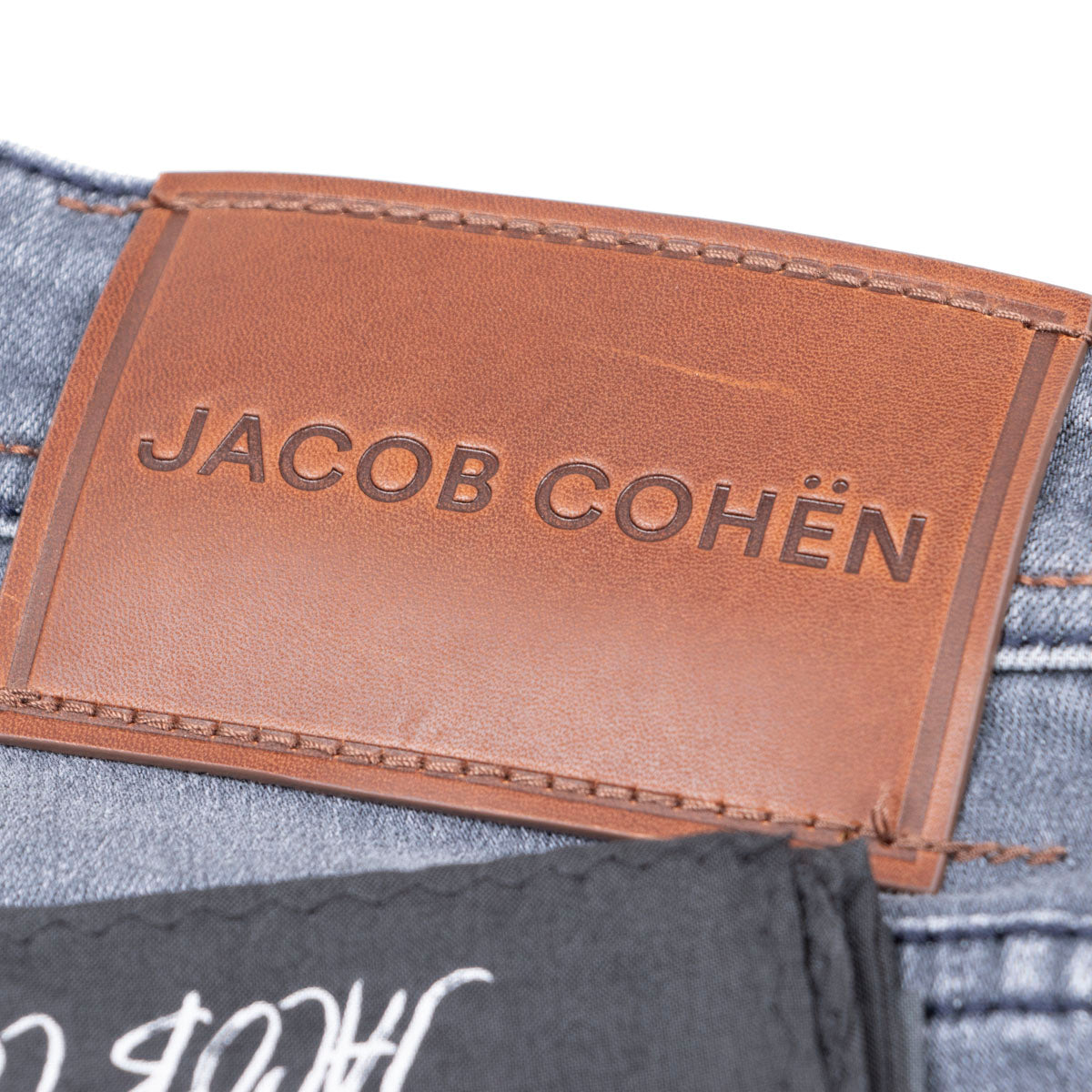 Washed Grey ‘Nick’ Stretch Slim Fit Jeans  Jacob Cohen   