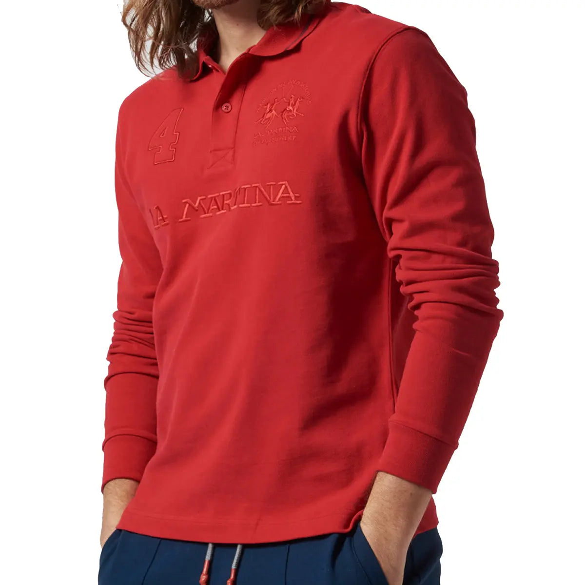 Haute Red Cotton Polo Sweater  La Martina   