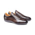 Dark Brown Leather Low Top Sneakers SHOES Santoni