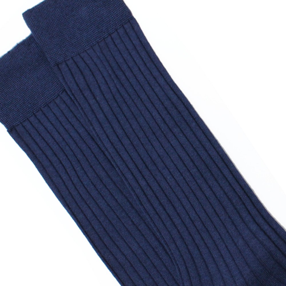 Luxury Cashmere Silk Mens Socks - Classic Blue  Robert Old   