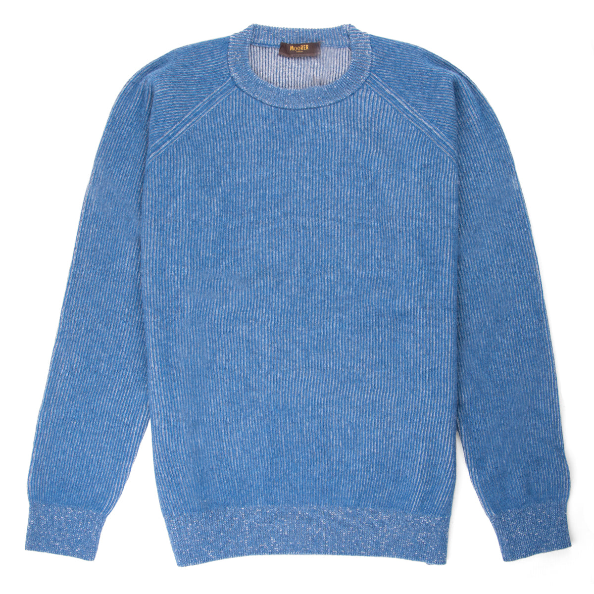 China Blue ‘Frankie’ Vanisé Knit Crew Neck Sweater Crew Neck Moorer   
