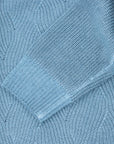 Cyan ‘Terni’ Wave Knit Half-Zip Wool Sweater Zip Neck Moorer   