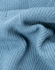 Cyan ‘Terni’ Wave Knit Half-Zip Wool Sweater Zip Neck Moorer   