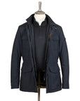 Dark Blue ‘Leonardo’ Safari Jacket  Moorer   