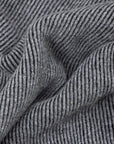 Dark Grey Vanisé Knit Wool Cashmere Half-Zip Sweater Zip Neck Moorer   