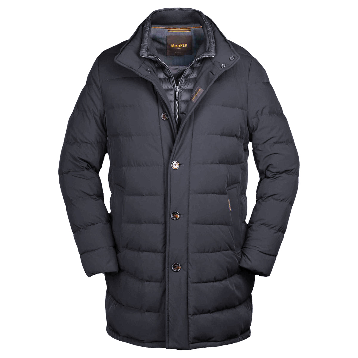 Lavagna Grey ‘Calegari’ Down-Filled Padded Coat  Moorer   