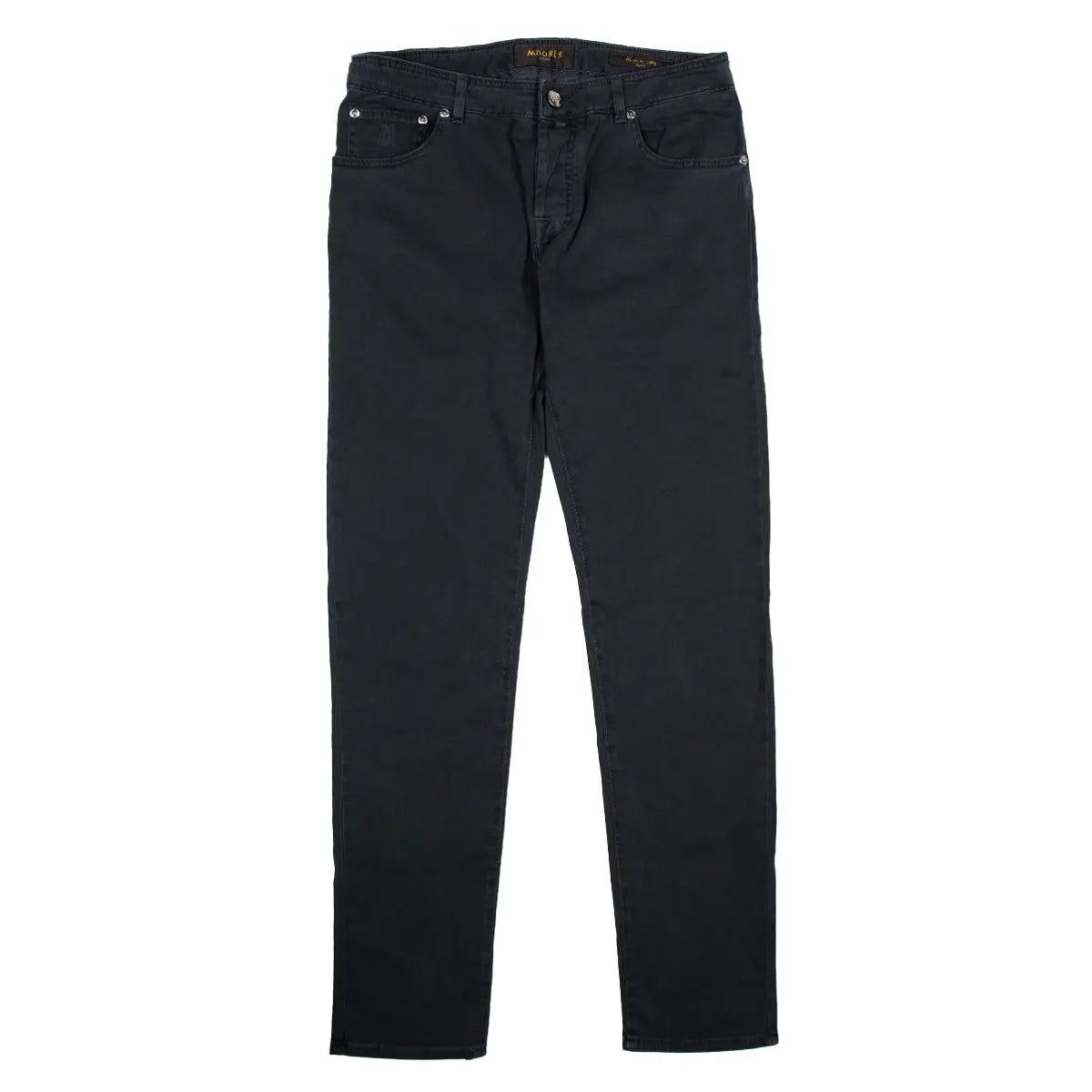 Dark Blue ‘Credi’ Slim Fit Japanese Stretch Denim Jeans  Moorer   