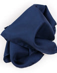 Navy Blue Silk Pocket Square HANDKERCHIEFS Robert Old