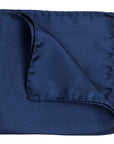 Navy Blue Silk Pocket Square HANDKERCHIEFS Robert Old