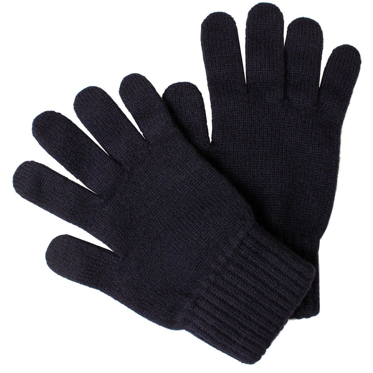Dark Navy 100% Pure Cashmere Gloves  Robert Old   
